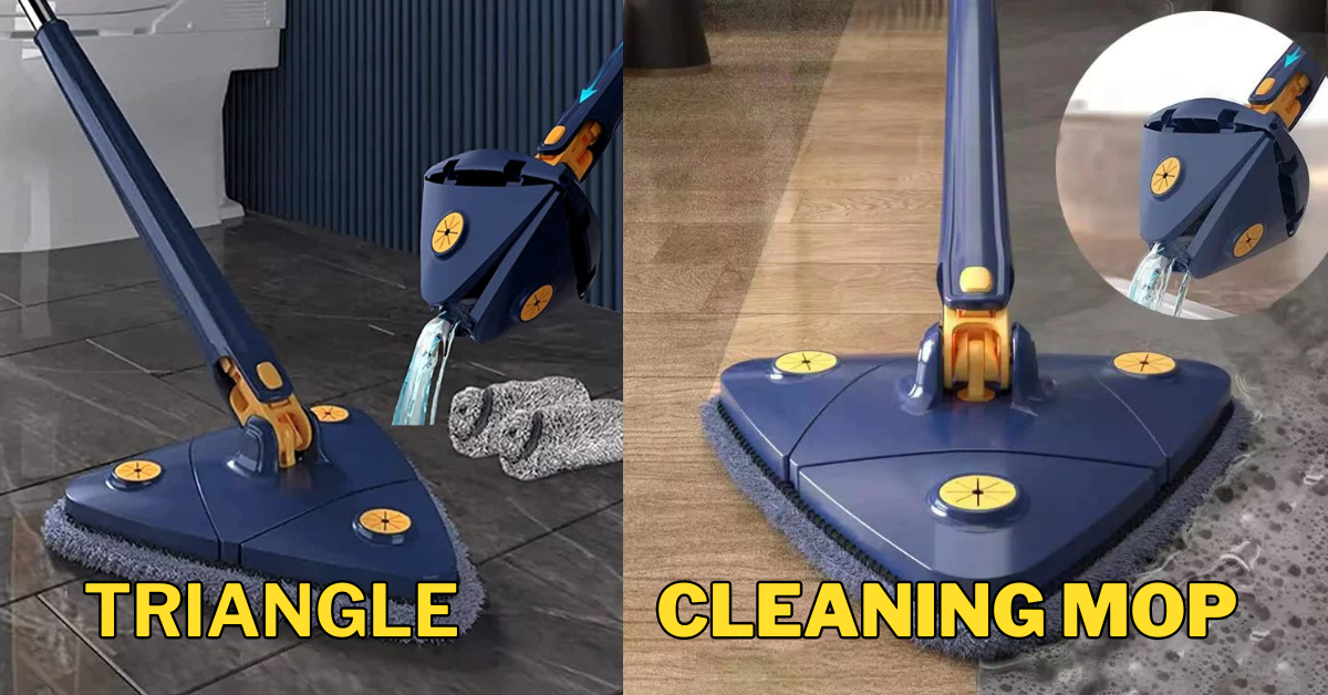 Revolutionize Your Cleaning Routine with the Telescopic Triangle Mop!